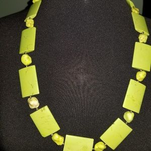 Lime Green Turquoise Necklace